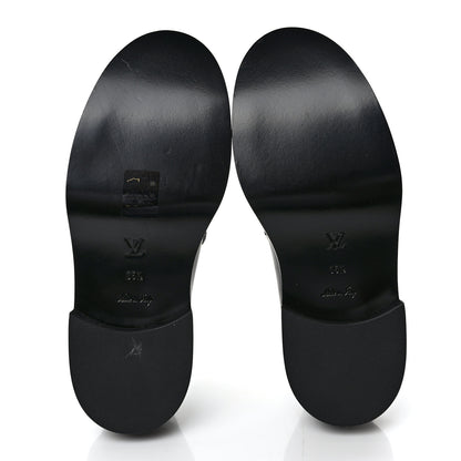 Louis Vuitton Monogram Calfskin Academy Loafers 35.5 Black 5 of 7