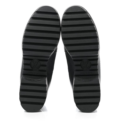 Louis Vuitton Suede Calfskin Jacquard Since 1854 Laureate Platform Desert Boots 37 Black 5 of 8