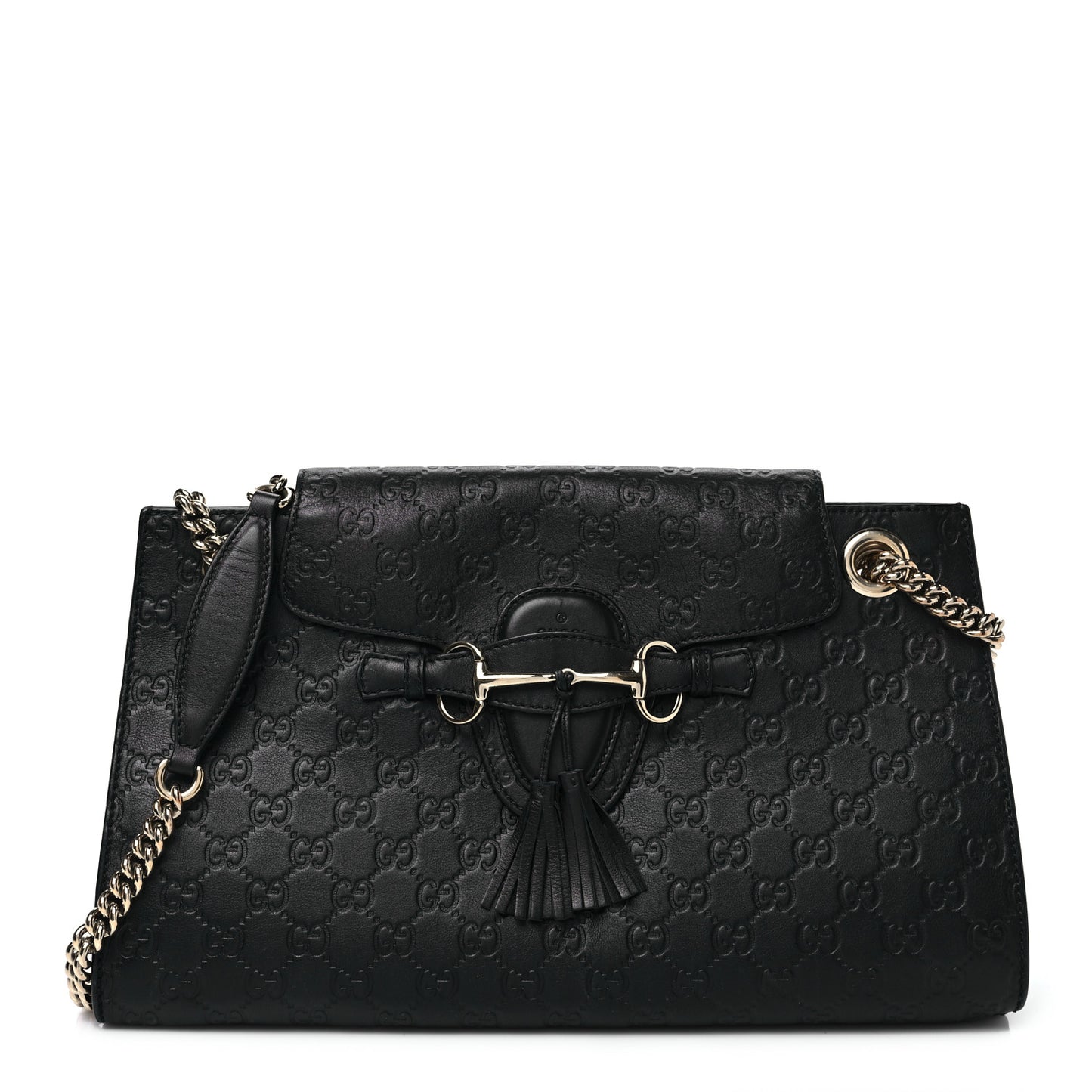 Guccissima Large Emily Chain Shoulder Bag Black