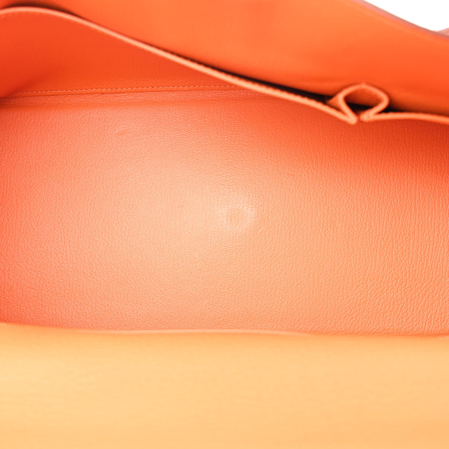 Hermes Taurillon Clemence Shoulder Kelly 40 Orange 6 of 13