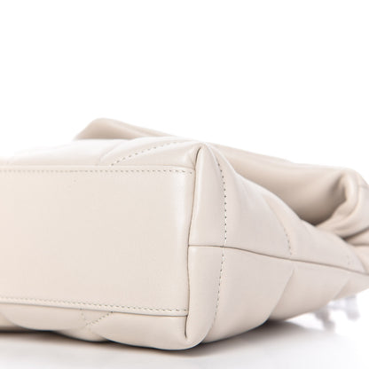 Saint Laurent Lambskin Quilted Toy Loulou Puffer Monogram Chain Satchel Crema Soft 7 of 11