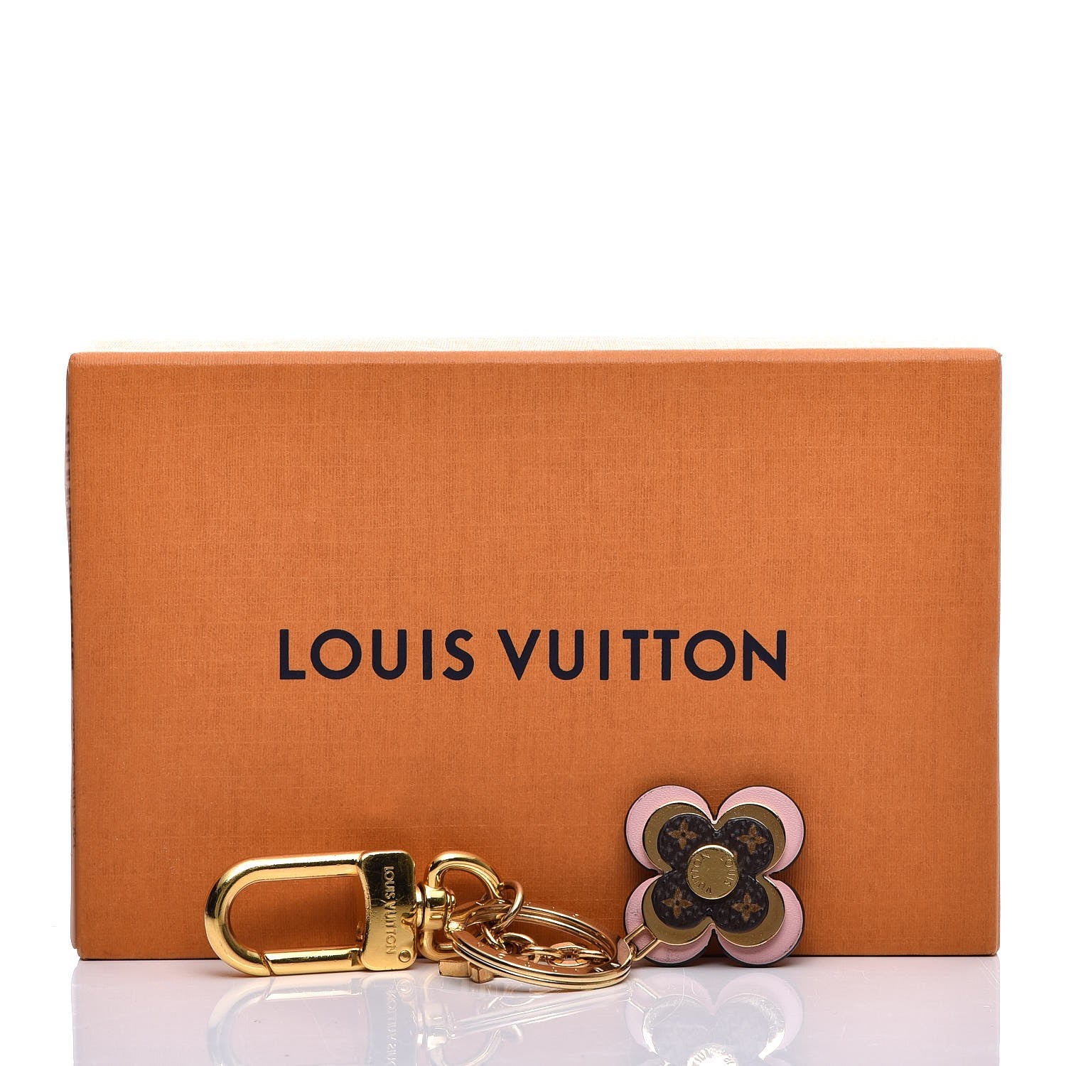 Louis Vuitton Monogram Blooming Flowers BB Bag Charm Key Holder Pink 4 of 4