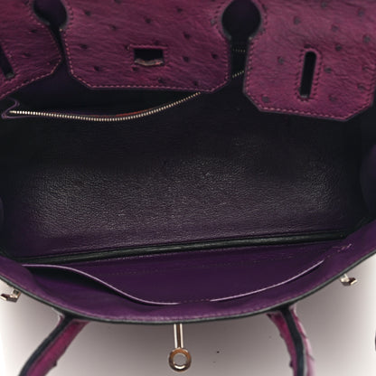 Hermes Ostrich Birkin 30 Violine 4 of 9