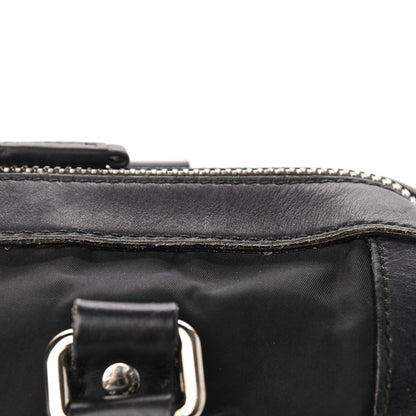 Prada Nylon Calfskin Buckle Shoulder Bag Black 11 of 16