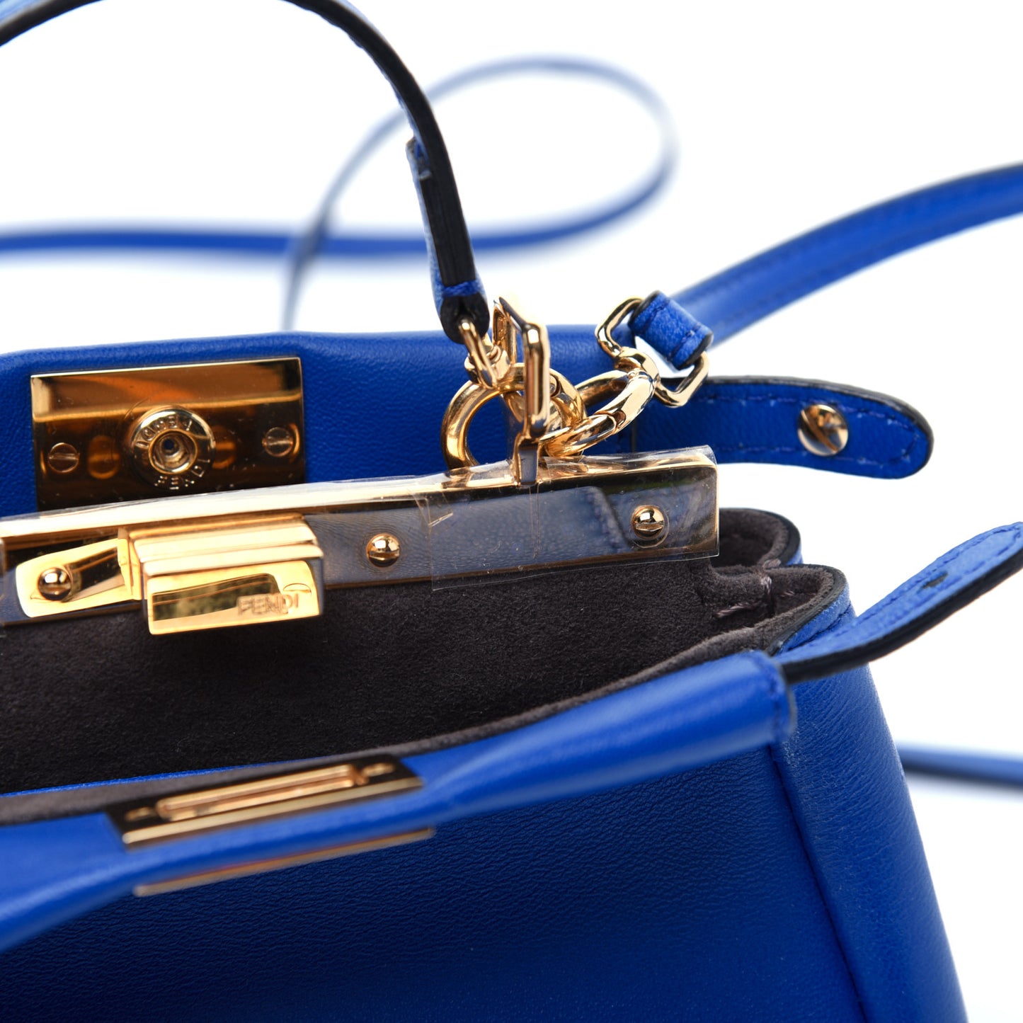 Nappa Micro Peekaboo Iconic Satchel Bluette