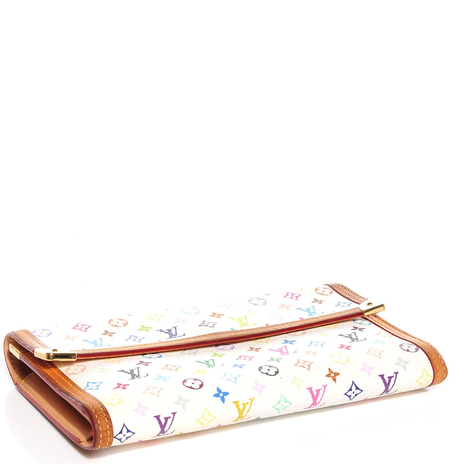 Louis Vuitton Monogram Multicolor Porte Tresor International Wallet White 4 of 7