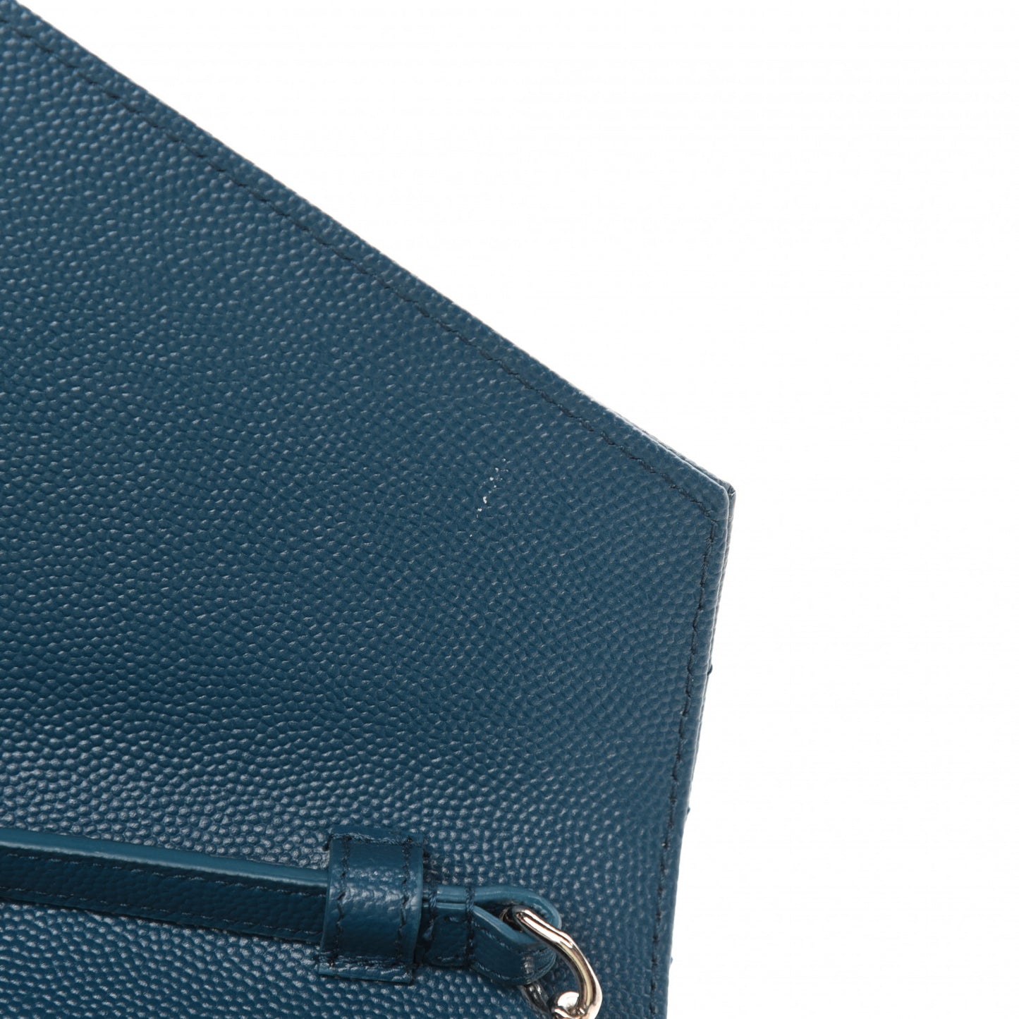 Grain De Poudre Matelasse Chevron Monogram Chain Wallet Petrol Green