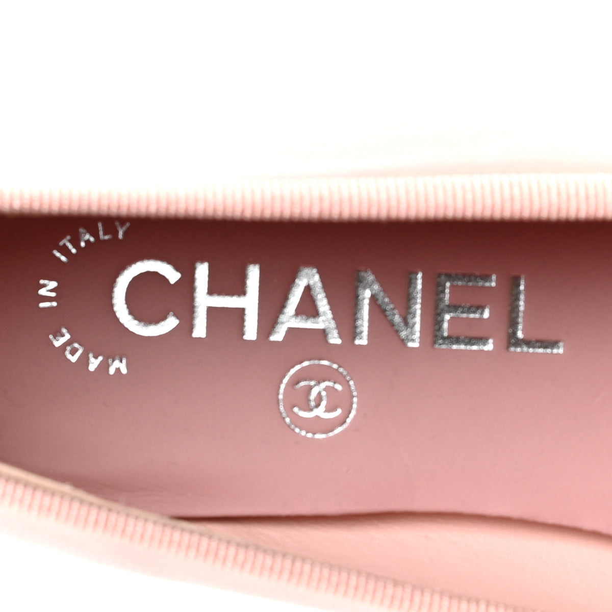 Chanel Lambskin Cap Toe CC Ballerina Flats 37.5 Light Pink Dark Pink 7 of 8