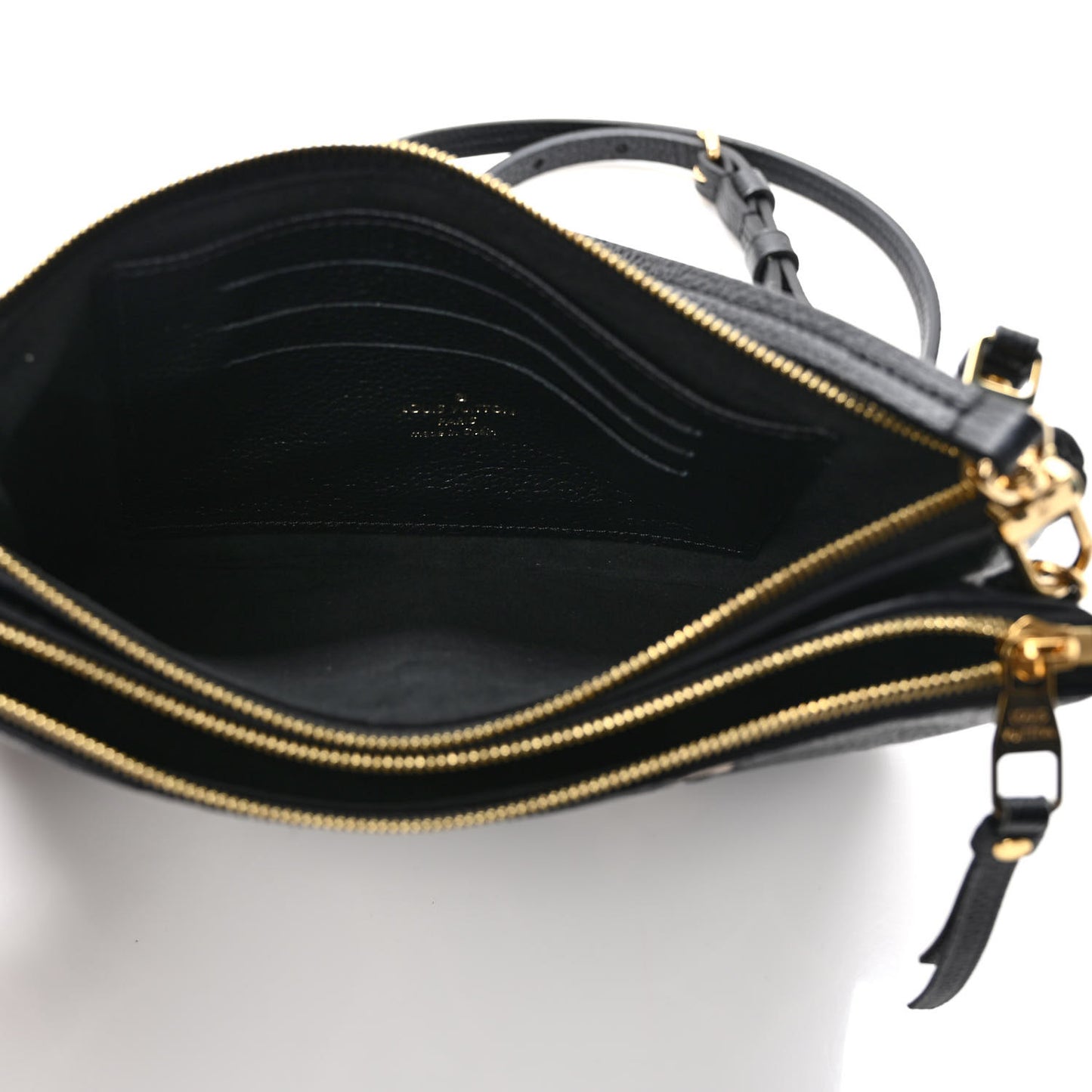 Empreinte Monogram Giant Double Zip Pochette Black Cream