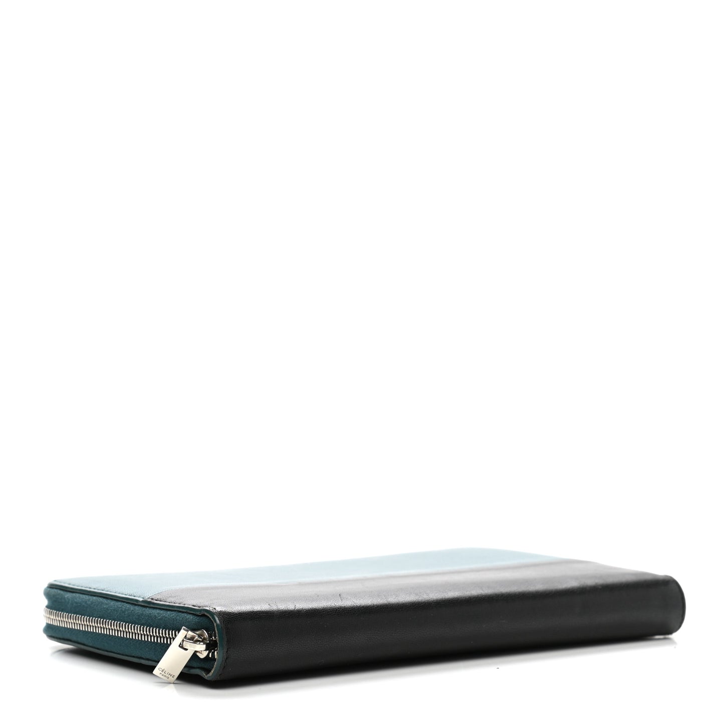 Lambskin Large Zip Around Multifunction Wallet Ocean Black