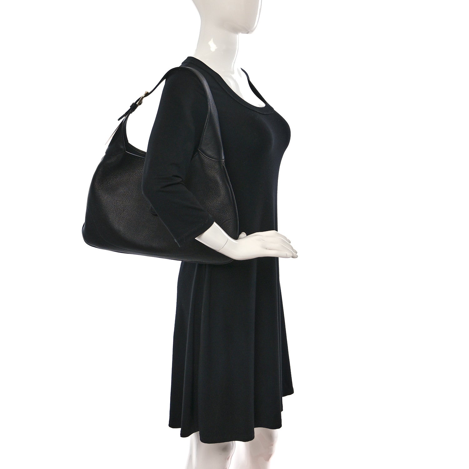 Gucci Goatskin Medium Aphrodite Shoulder Bag Black 2 of 9