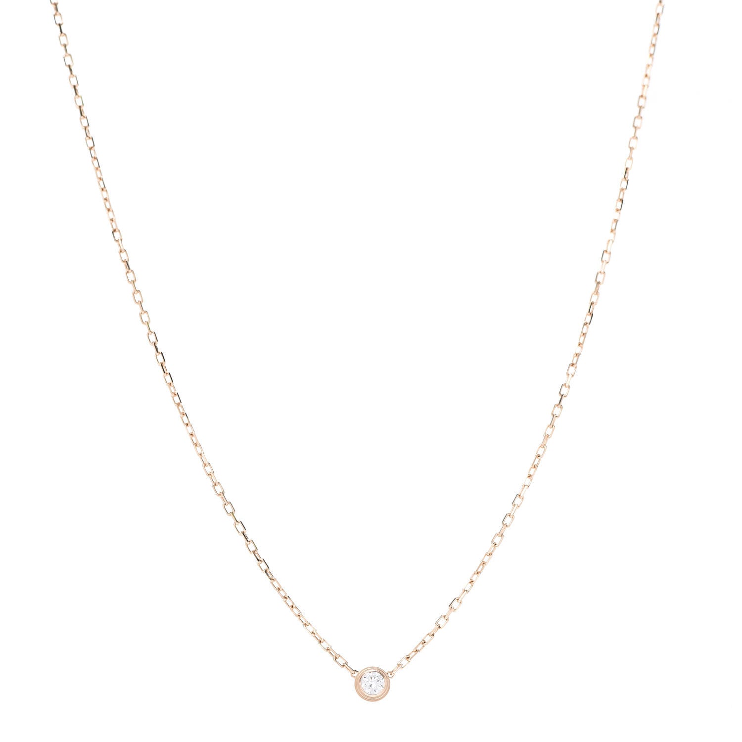 Cartier 18K Pink Gold Diamond XS D'Amour Pendant Necklace 1 of 5