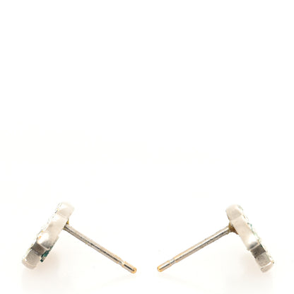 Chanel Crystal Mini Timeless CC Earrings Silver 3 of 4