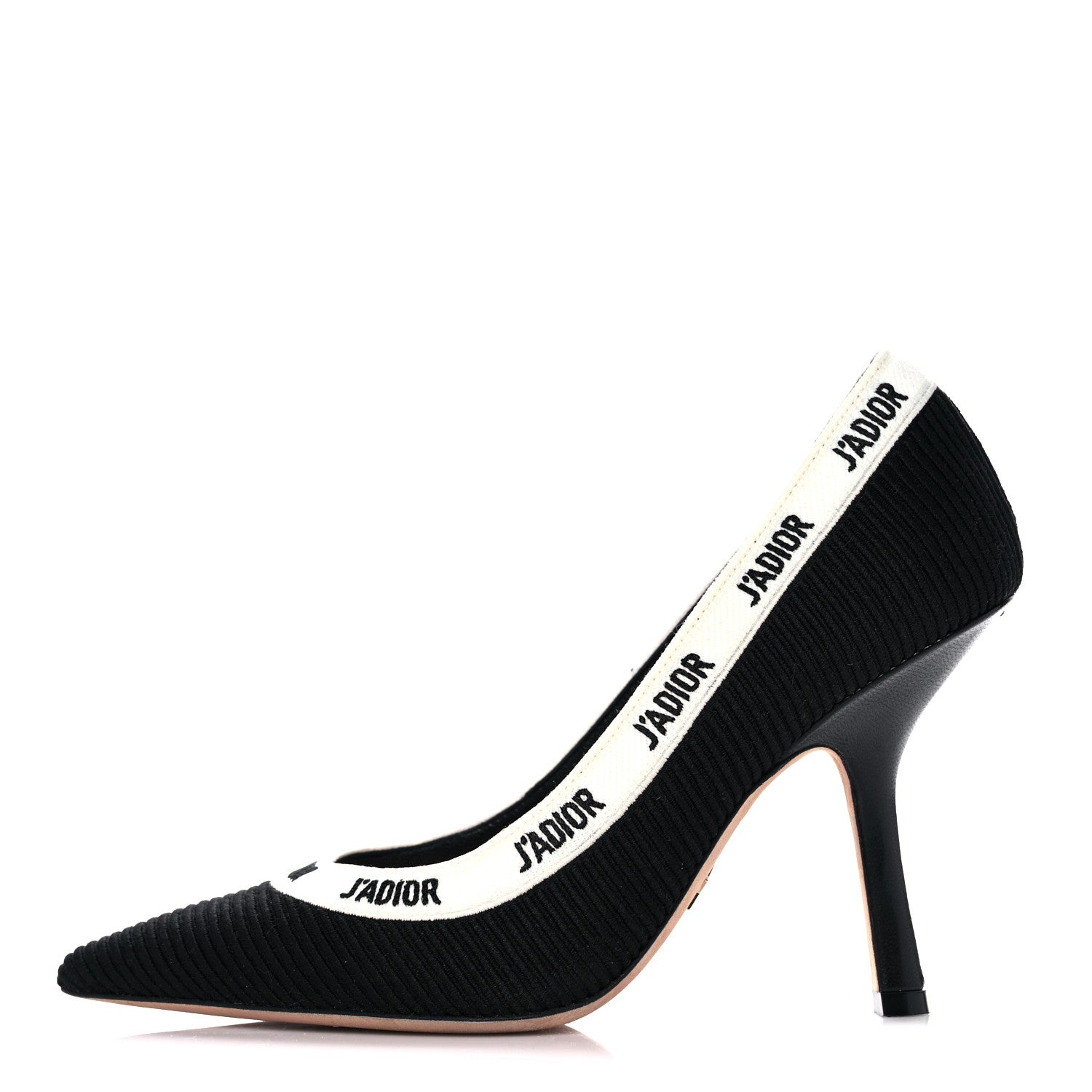 Christian Dior Technical Canvas Ribbon Embroidered J'Adior 100mm Pumps 36 Black 1 of 9