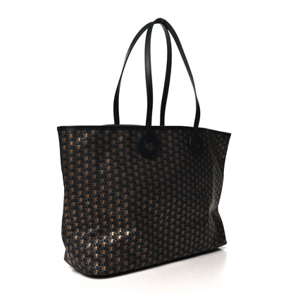 Moynat Canvas 1920 Calfskin Oh! Tote Ruban GM Carbon Bronze Ochre Bordeaux 3 of 10