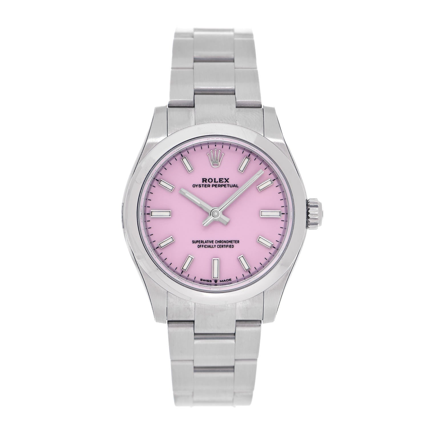 Rolex Stainless Steel 31mm Oyster Perpetual Watch Candy Pink 277200 1 of 5
