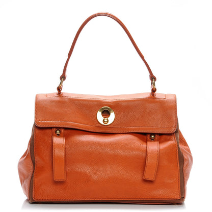 Saint Laurent Calfskin Canvas Small Muse Two Orange 1 of 9