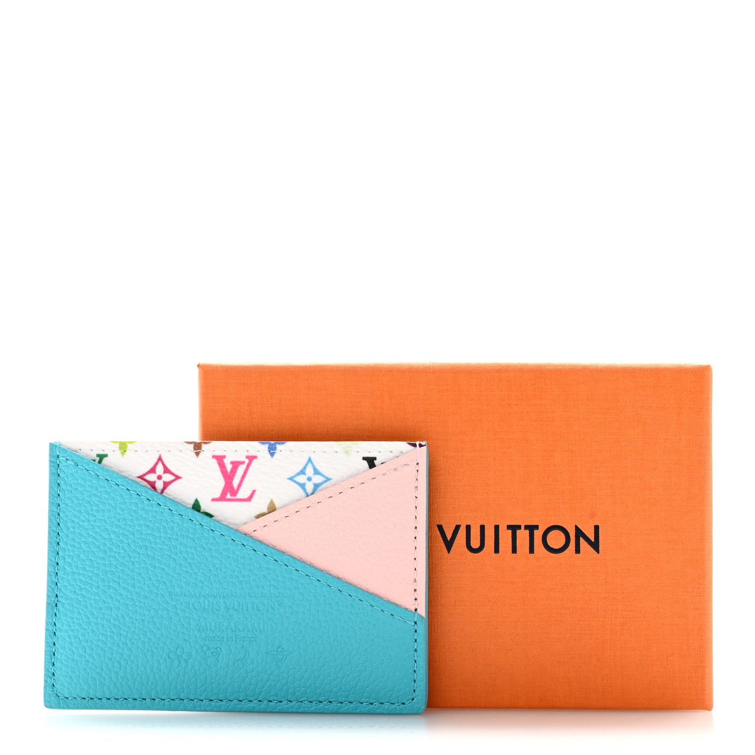 Louis Vuitton LV X TM Monogram Multicolor Criss-Cross Card Holder Kabira Blue Rose 6 of 6