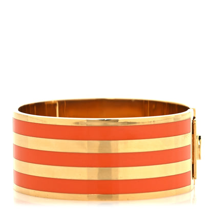Gucci X ADIDAS Metal Enamel Cuff Bracelet S Orange 3 of 5