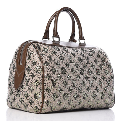 Louis Vuitton Sequin Monogram Sunshine Express Speedy Kaki 3 of 18