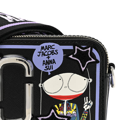 Marc Jacobs X Anna Sui Saffiano Small Snapshot Camera Bag Black Multicolor 8 of 10