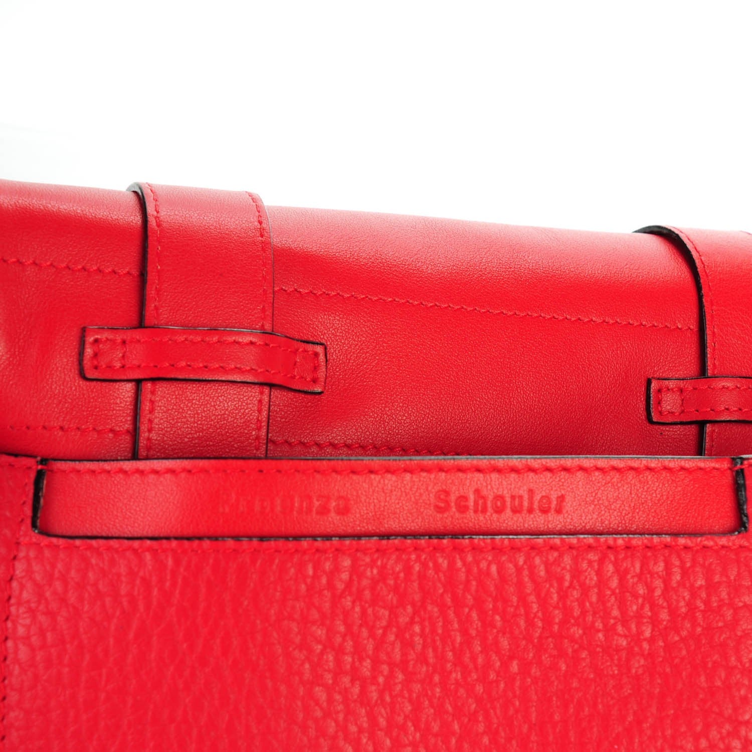 Proenza Schouler Pebbled Calfskin PS Courier Backpack Red 6 of 9