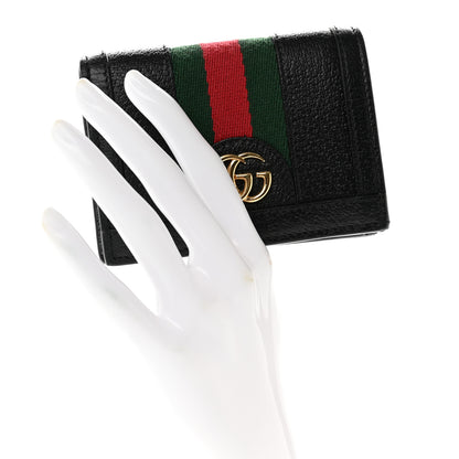 Gucci Calfskin Web Ophidia Card Case Black 2 of 7