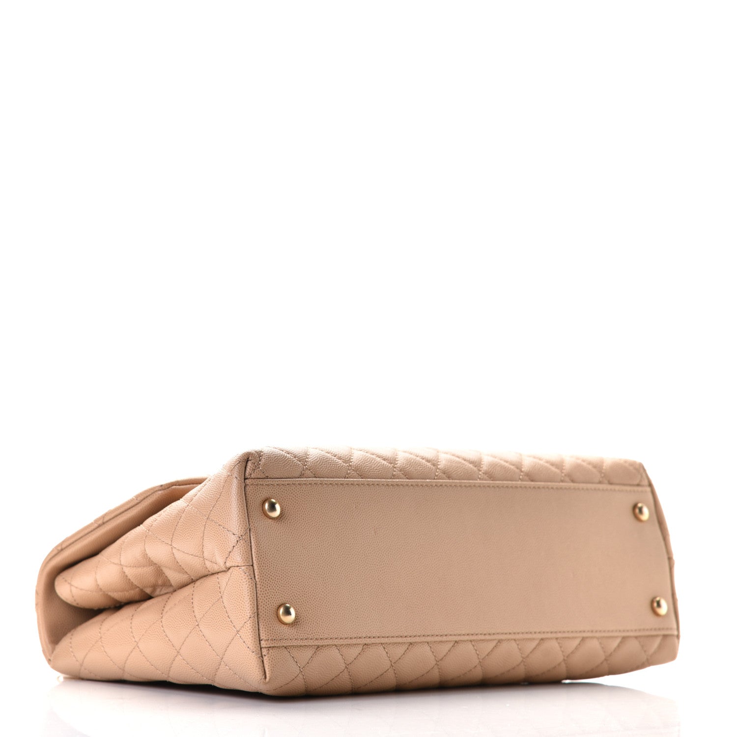 Chanel Caviar Quilted Medium Coco Handle Flap Beige 3 of 4