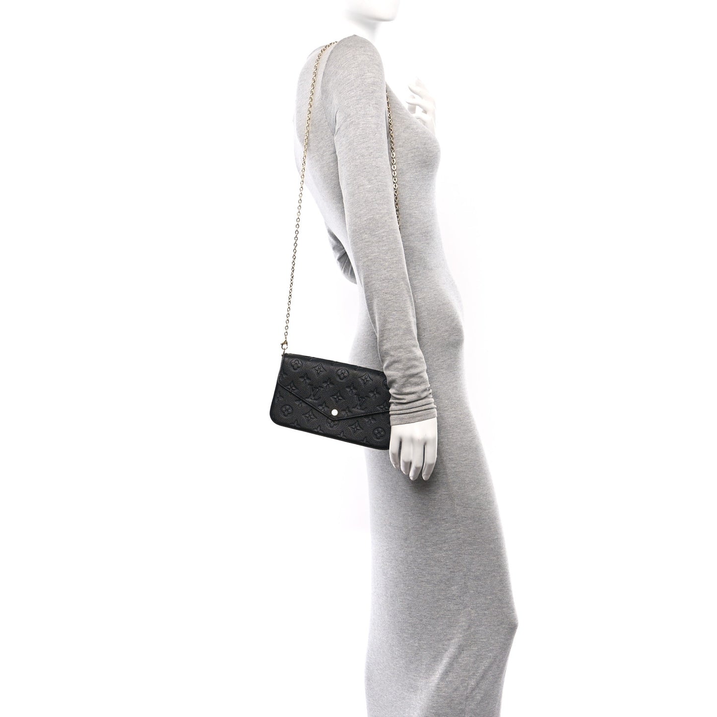 Empreinte Pochette Felicie Chain Wallet Black