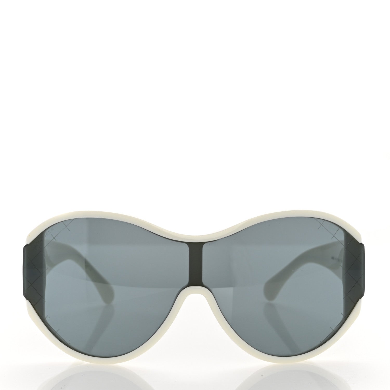 Chanel Acetate Shield Sunglasses 71476-A White 2 of 10
