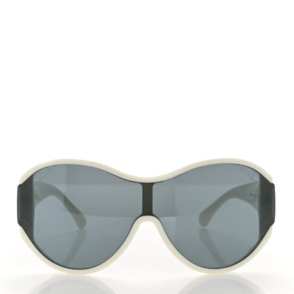 Chanel Acetate Shield Sunglasses 71476-A White 2 of 10