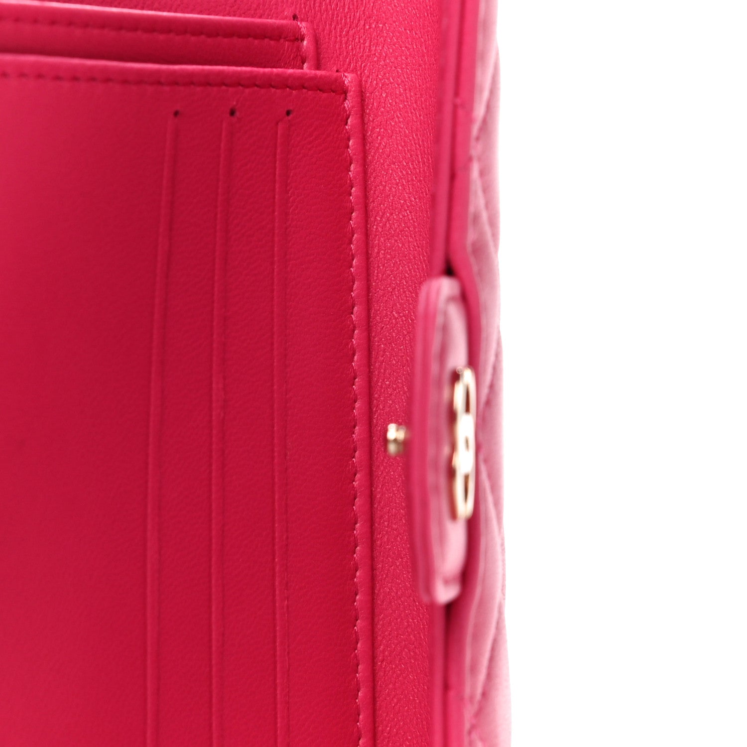 Chanel Lambskin Quilted Compact Flap Wallet Pink 12 of 13