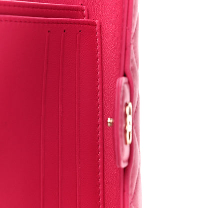 Chanel Lambskin Quilted Compact Flap Wallet Pink 12 of 13