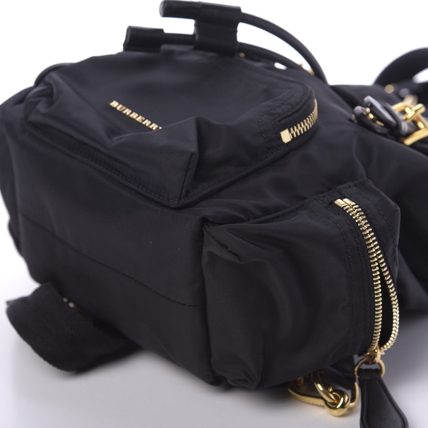 Nylon Small Crossbody Rucksack Backpack Black