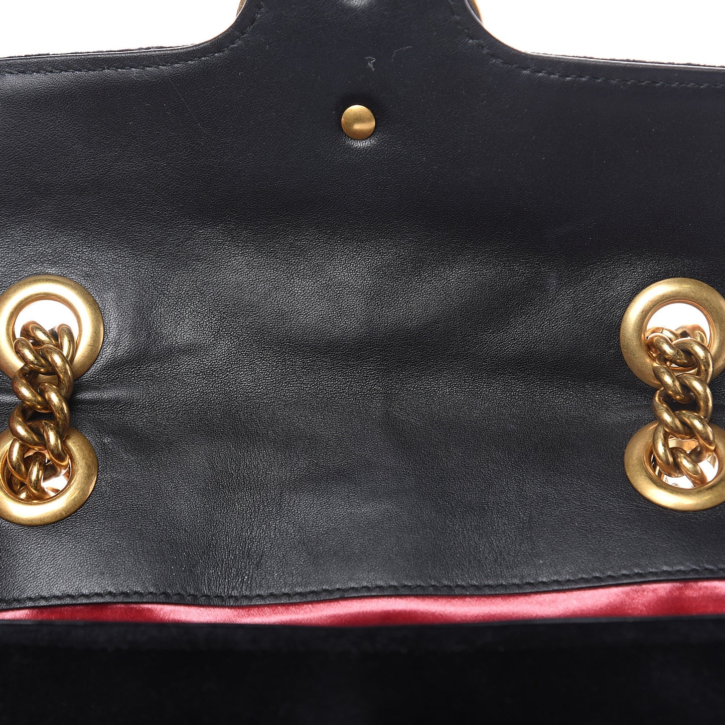 Velvet Matelasse Mini GG Marmont Shoulder Bag Black