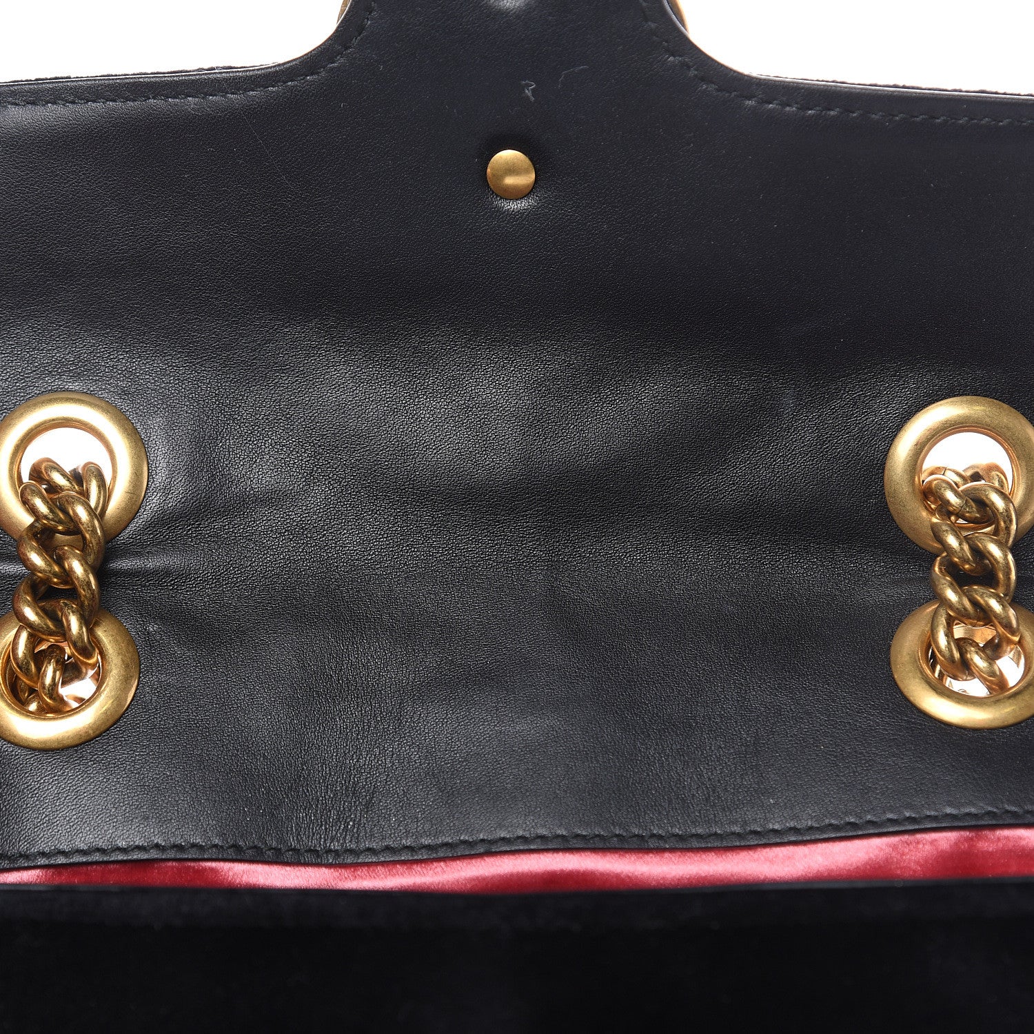 Gucci Velvet Matelasse Mini GG Marmont Shoulder Bag Black 14 of 15