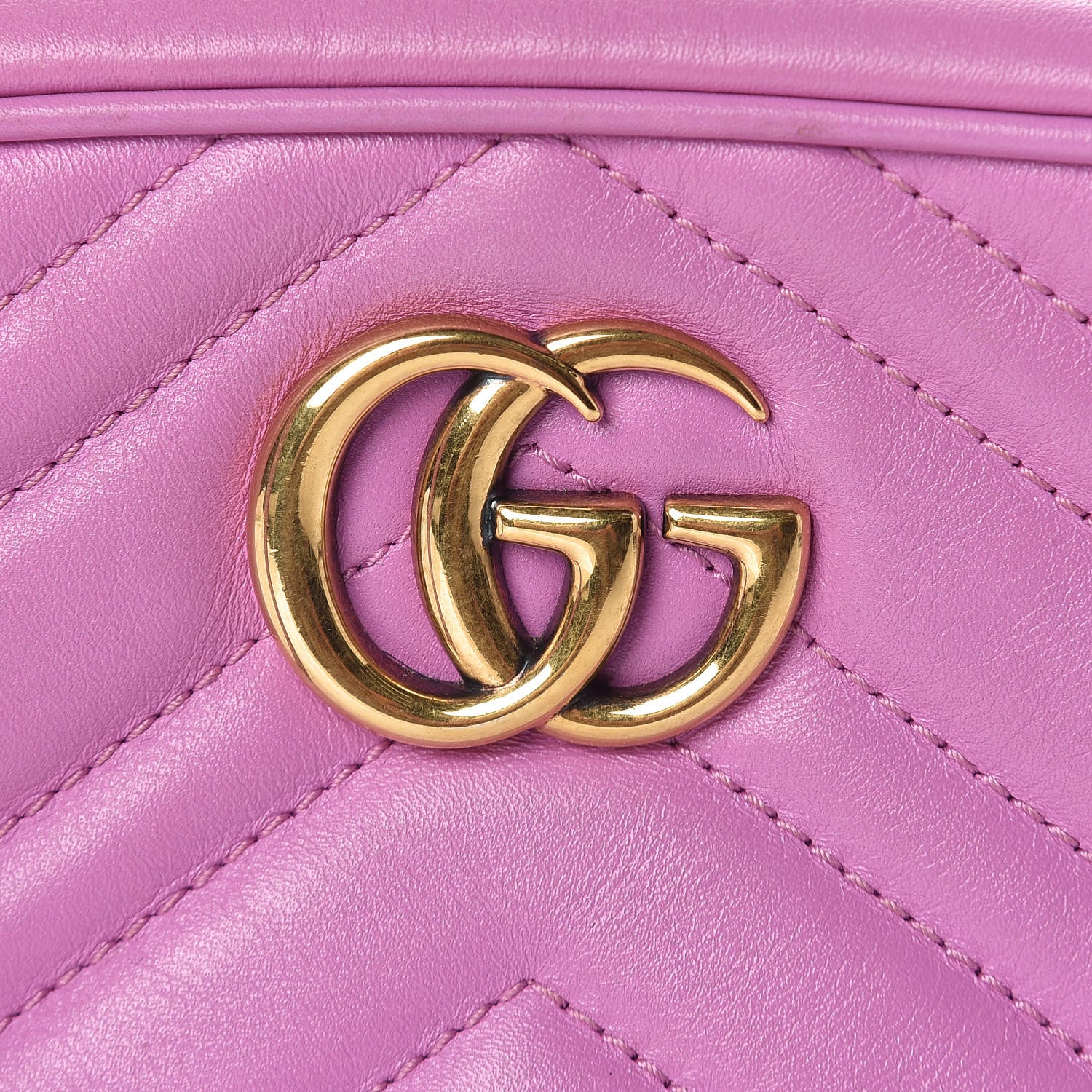 Gucci Calfskin Matelasse Mini GG Marmont Chain Shoulder Bag Candy Mousse 8 of 16
