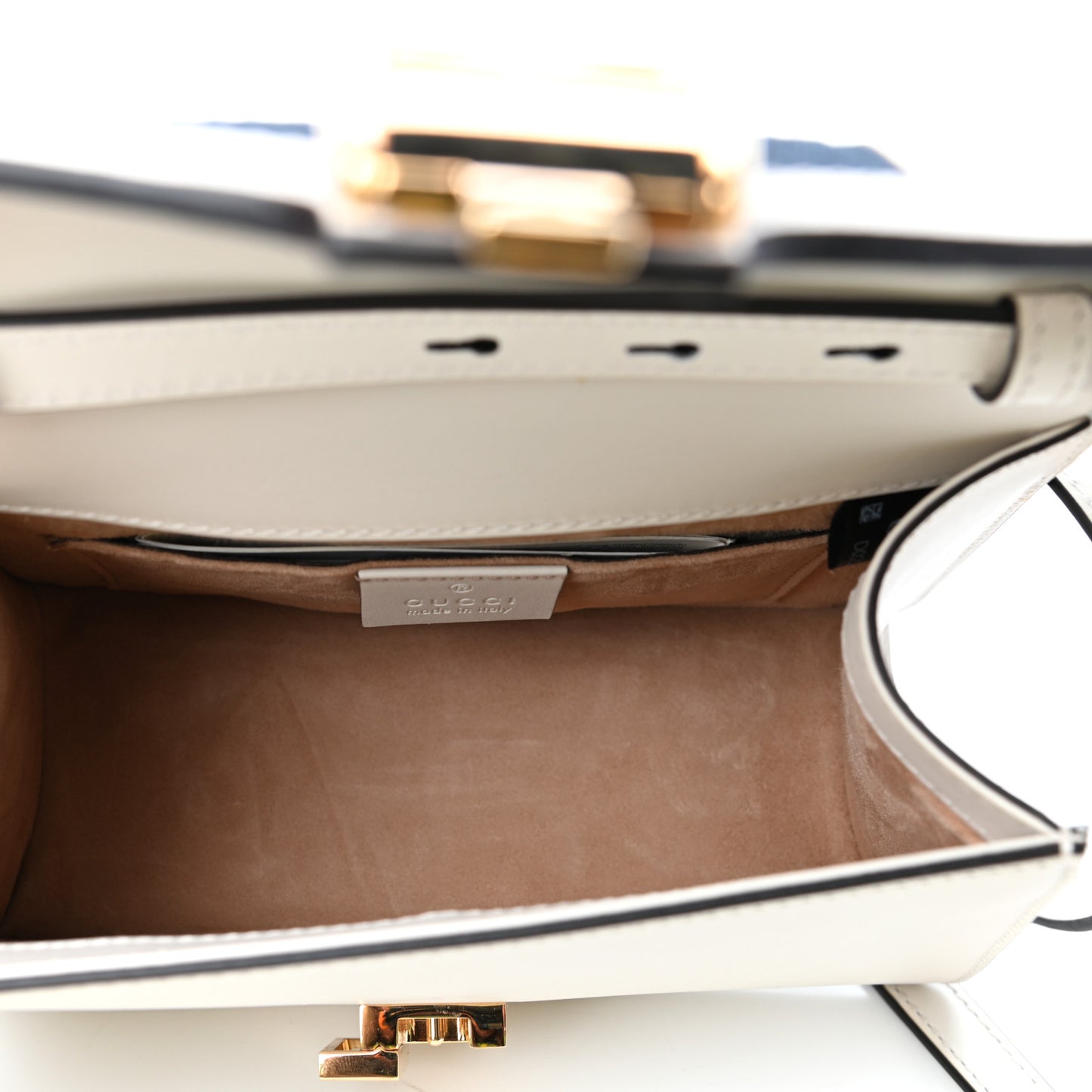 Calfskin Mini Sylvie Top Handle Bag White