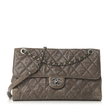 Chanel Crumpled Grained Calfskin Jumbo CC Crave Flap Beige 1 of 15
