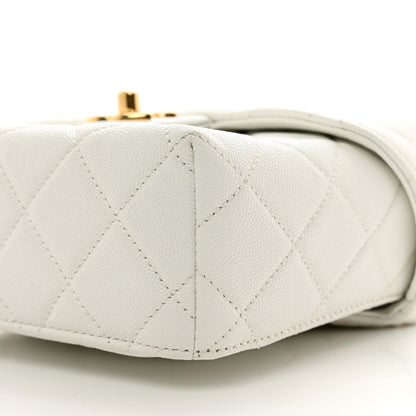 Chanel Caviar Quilted Handy Box Vanity Case White 10 of 11