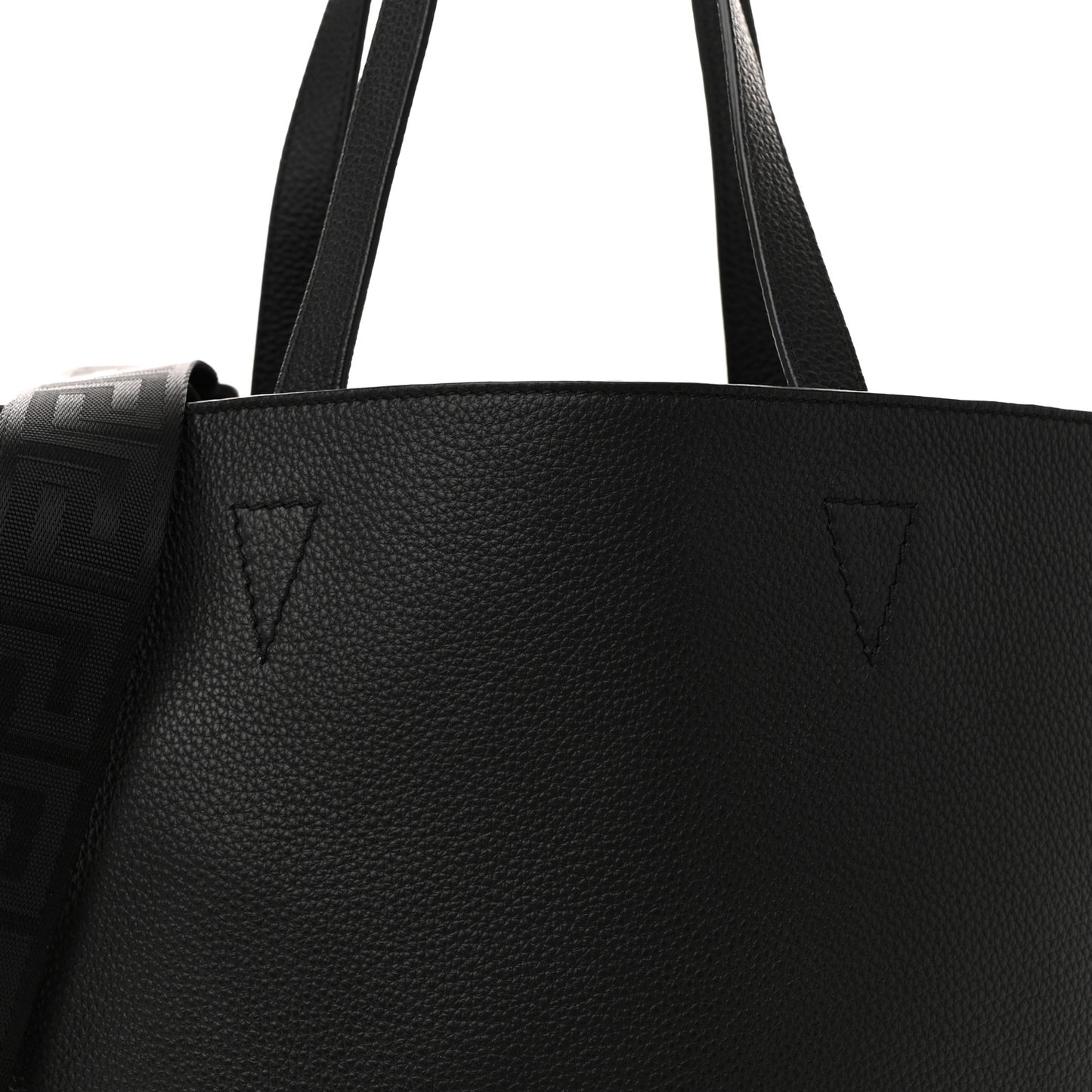 Grained Calfskin La Medusa Convertible Tote Bag Black