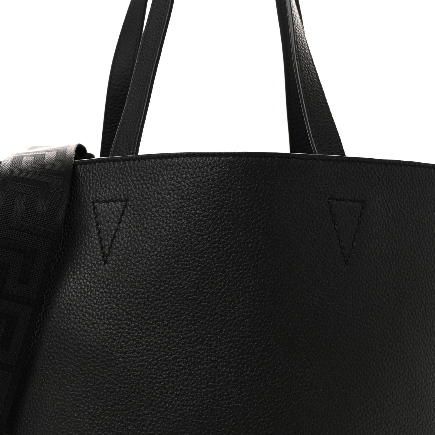 Versace Grained Calfskin La Medusa Convertible Tote Bag Black 8 of 11