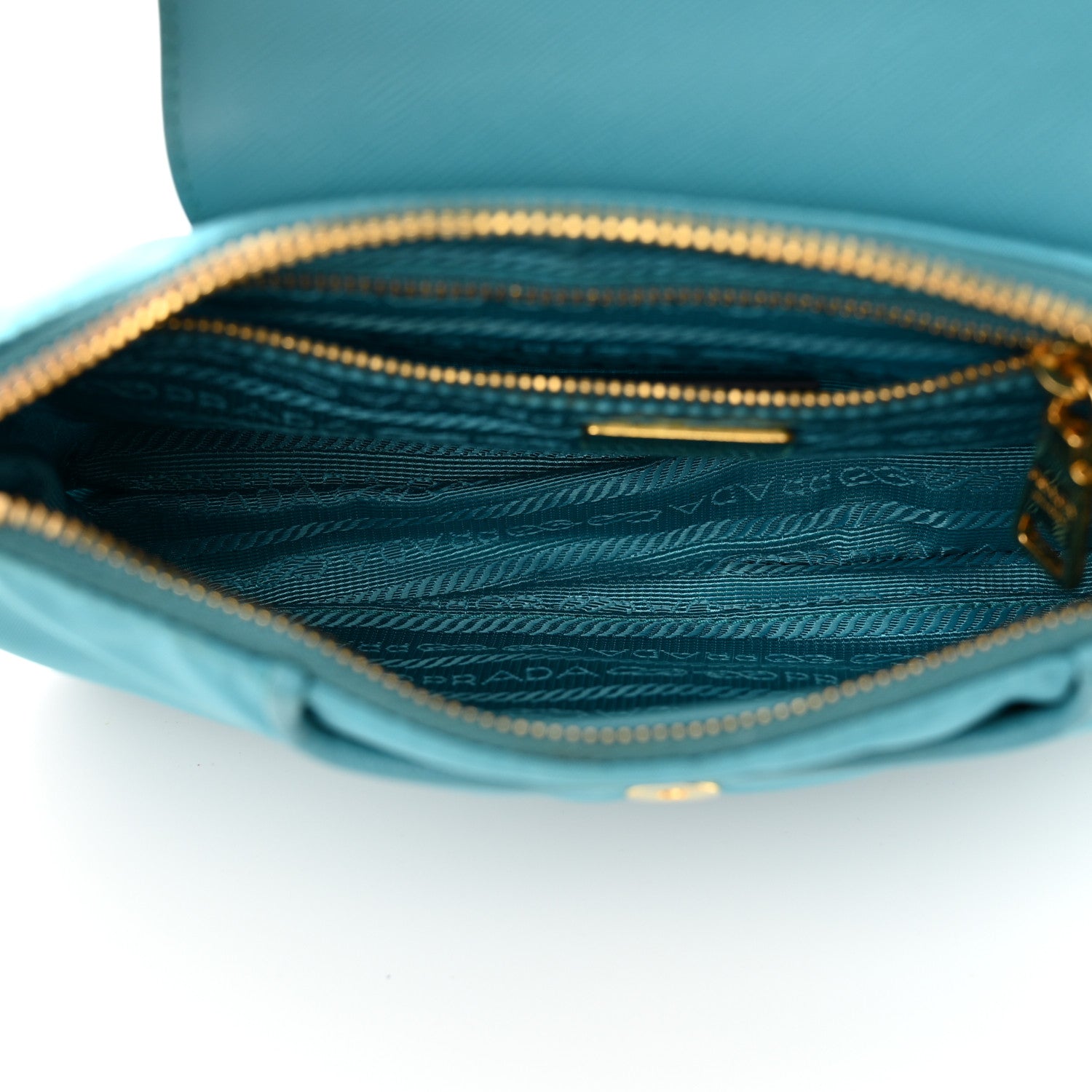 Prada Tessuto Nylon Saffiano Crossbody Bag Turchese 5 of 12