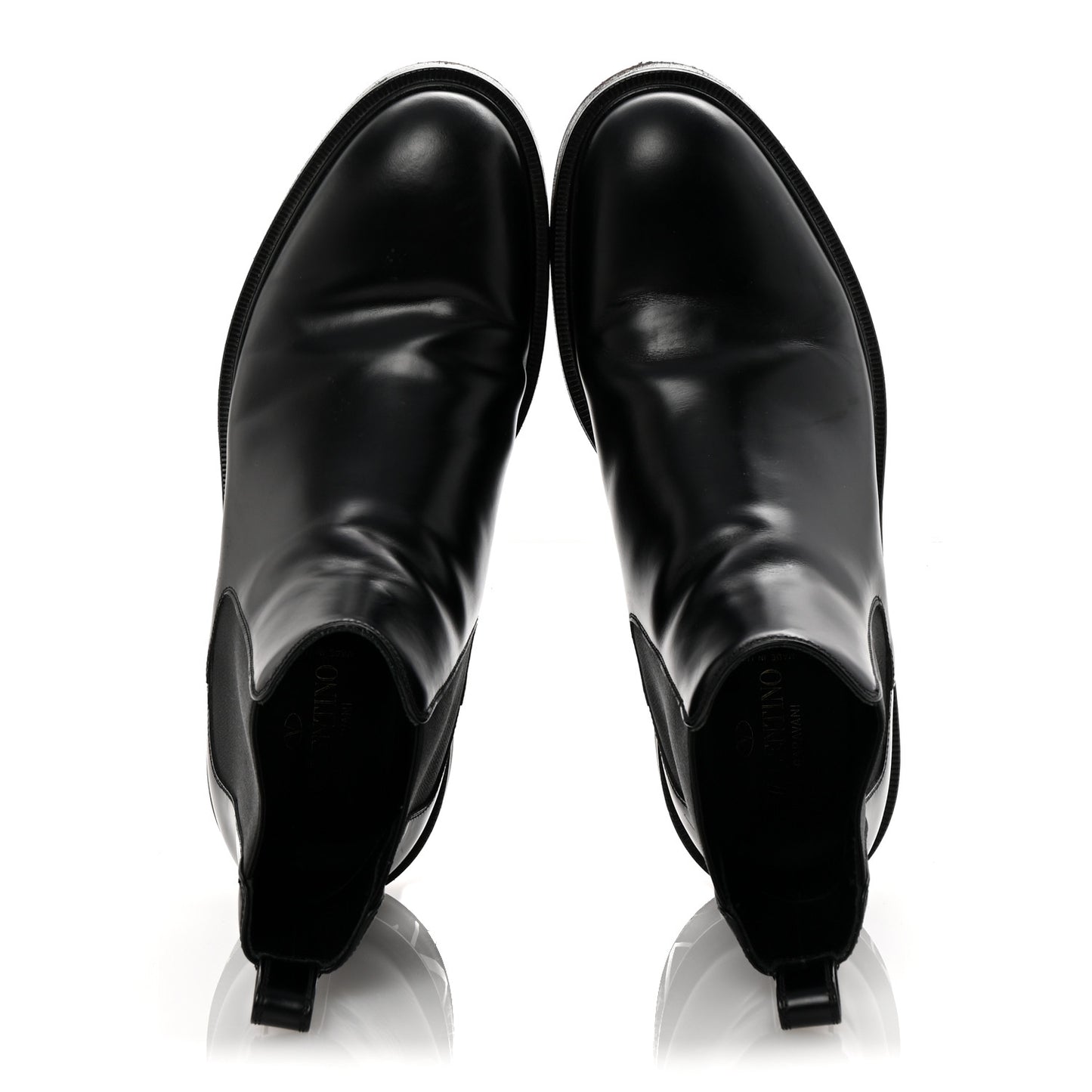 Calfskin VLTN Mens Chelsea Ankle Boots 43 Black