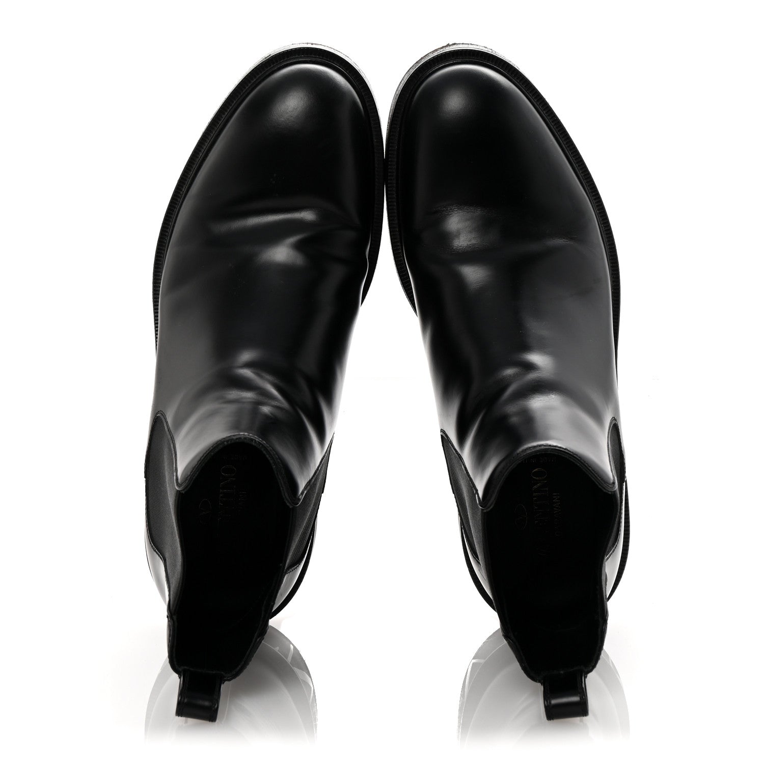 Valentino Garavani Calfskin VLTN Mens Chelsea Ankle Boots 43 Black 2 of 9