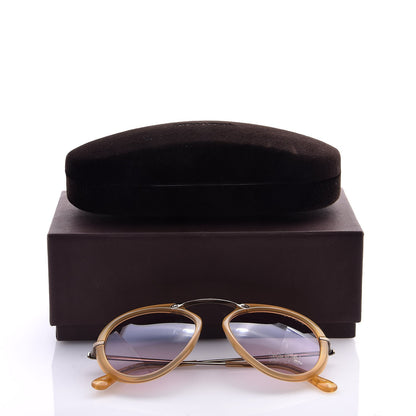 Tom Ford Aaron Aviator Sunglasses TF473 Yellow 8 of 8