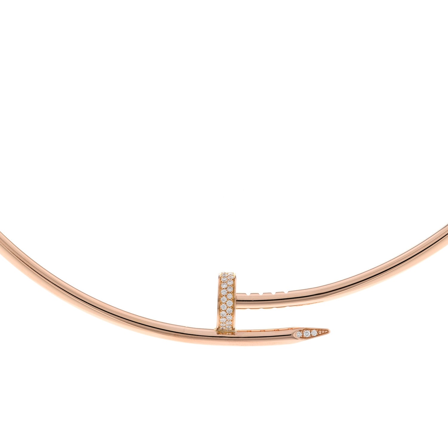 Cartier 18K Pink Gold Diamond Juste Un Clou Necklace 3 of 4