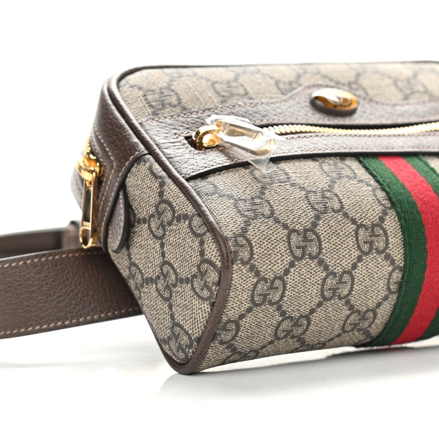 GG Supreme Monogram Small Ophidia Belt Bag 75 30 Dark Brown