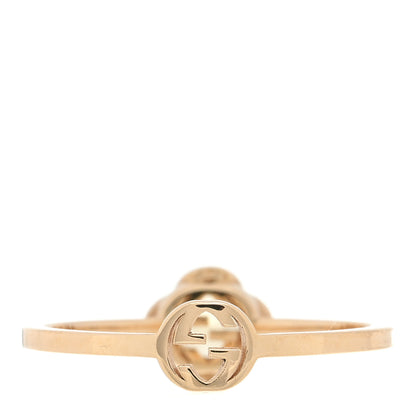 Gucci 18K Yellow Gold Beryl Interlocking Ring 49 5 3 of 4