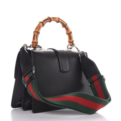 Gucci Dollar Calfskin Crystal Web Medium Dionysus Bamboo Top Handle Bag Black Black Diamond 3 of 7